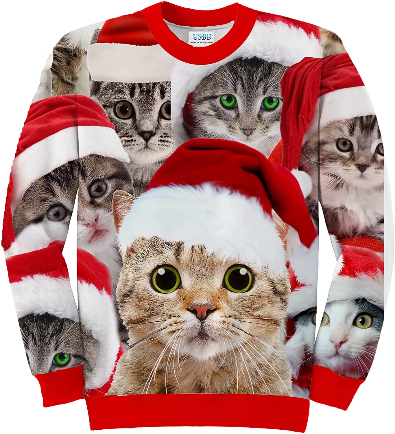 Funny Santa Christmas Sweatshirt 3D printed Sweaters for women